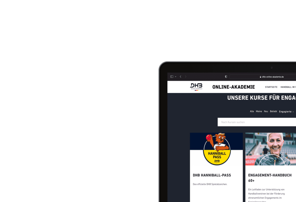 Screenshots der DHB Online-Akademie